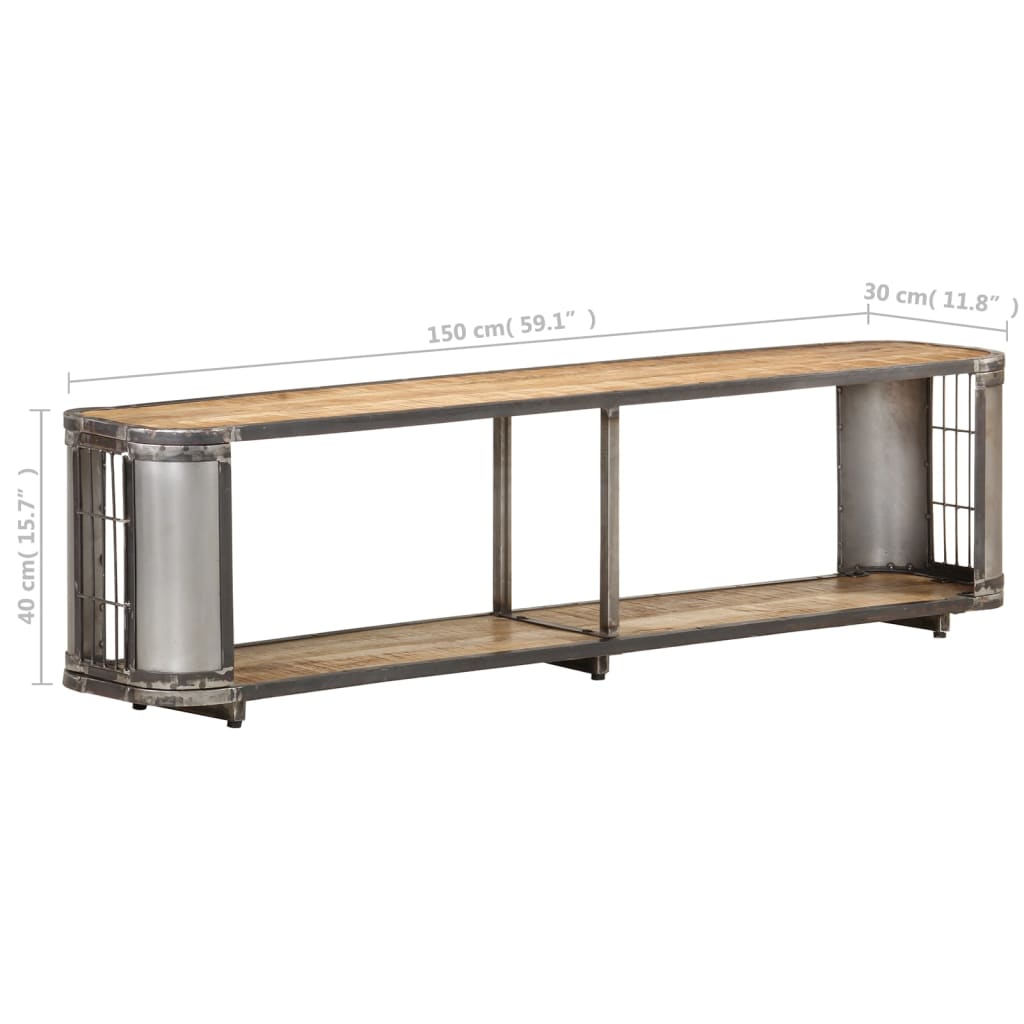 tv-skab 150x30x40 cm massivt mangotræ