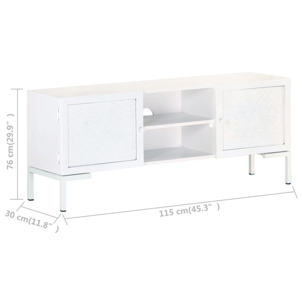 tv-skab 115x30x46 cm massivt mangotræ