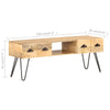 tv-skab 120x35x45 cm massivt mangotræ