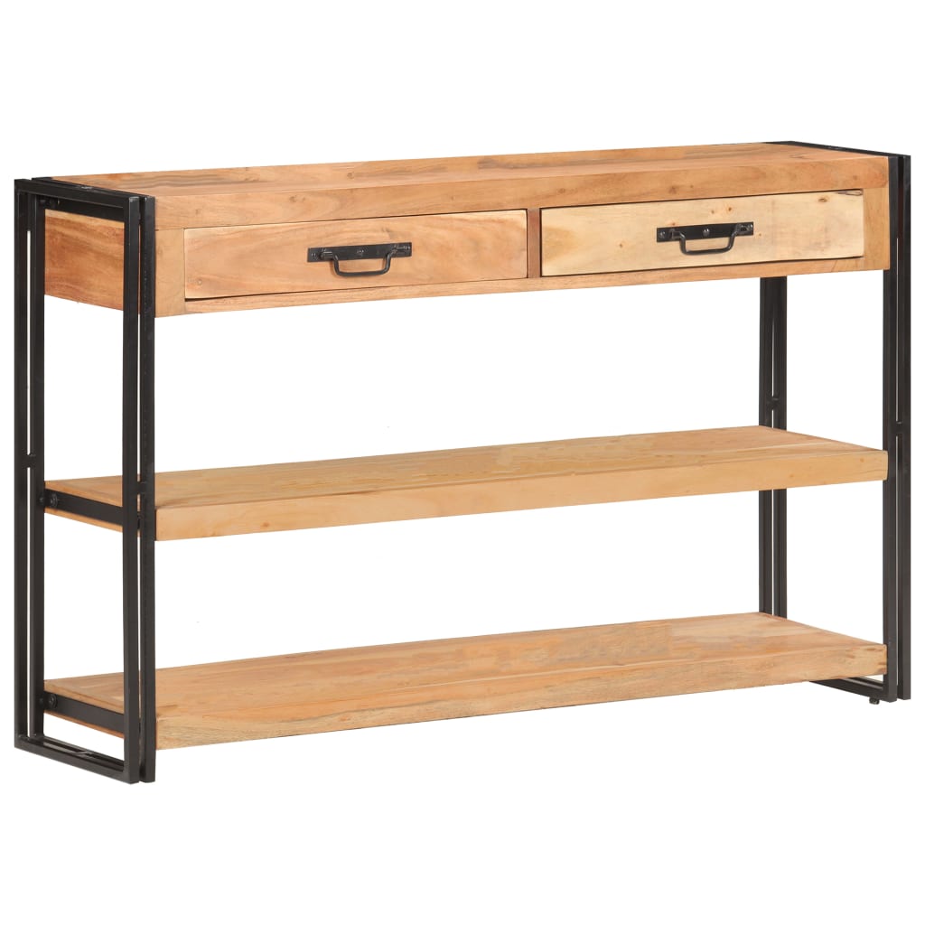 skænk 120x30x75 cm massivt akacietræ