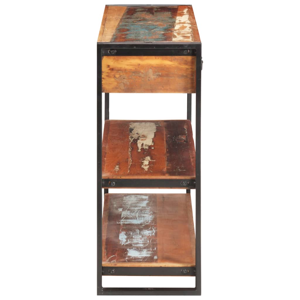 skænk 120x30x75 cm massivt genbrugstræ