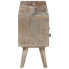 tv-skab 130x35x51 cm massivt ru mangotræ grå