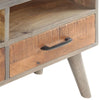 tv-skab 130x35x51 cm massivt ru mangotræ grå