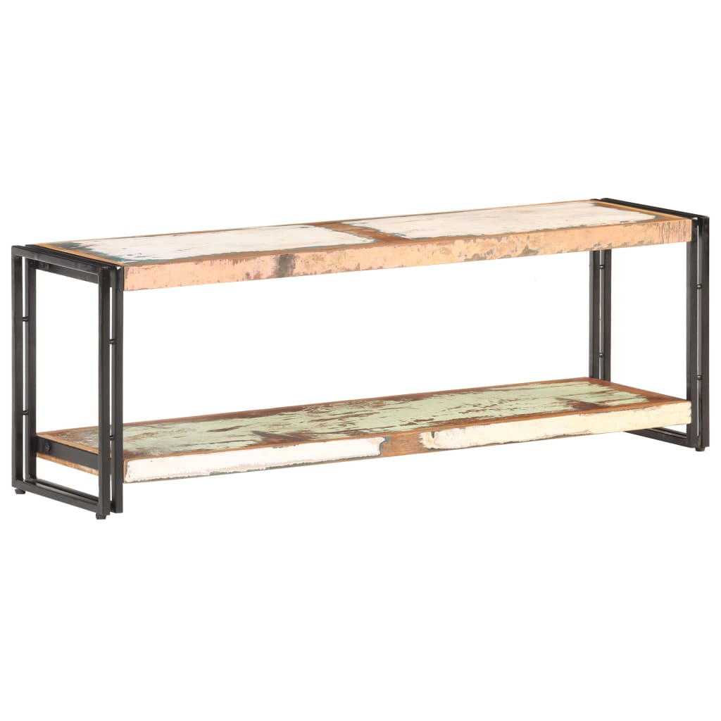 tv-skab 120x30x40 cm massivt genbrugstræ og stål