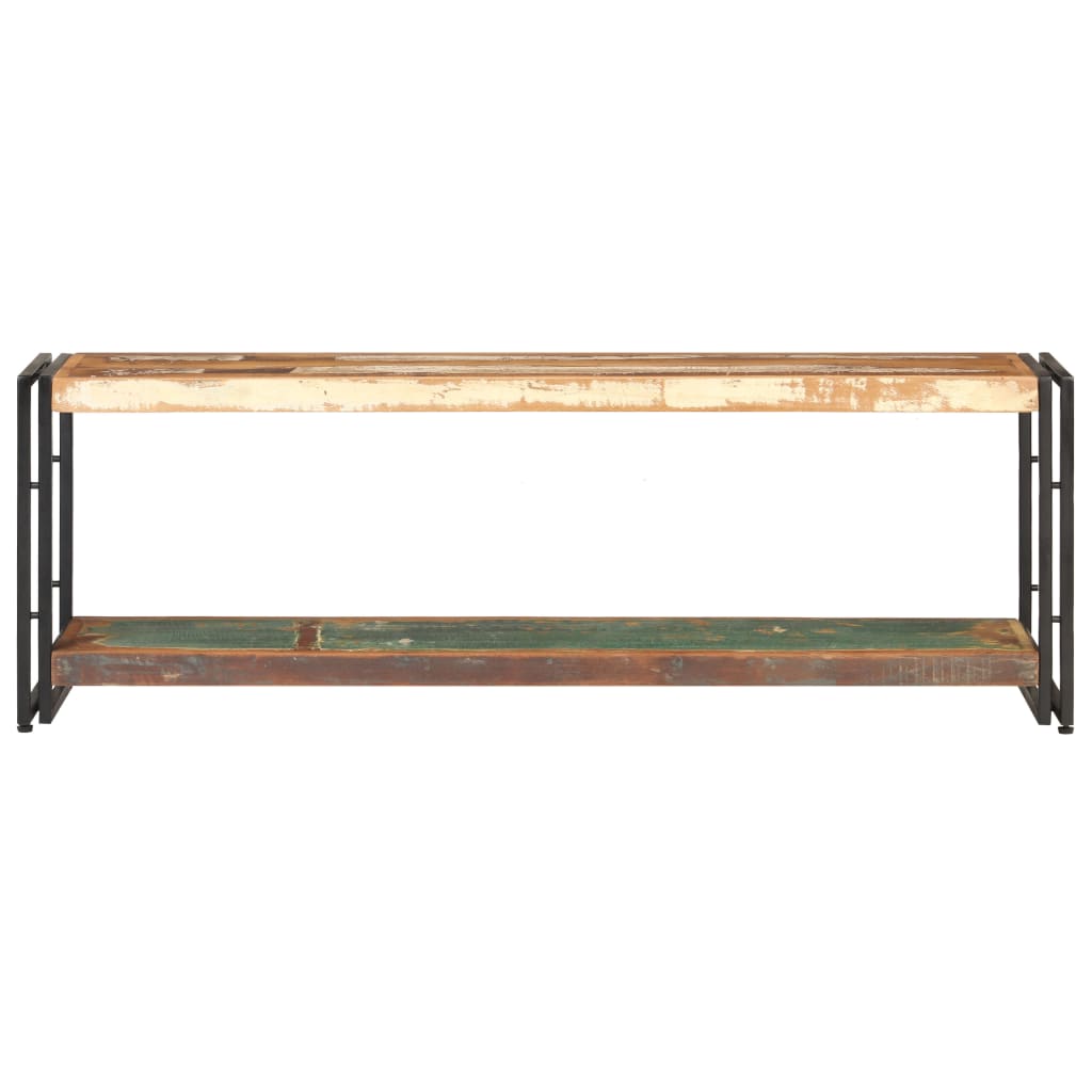 tv-skab 120x30x40 cm massivt genbrugstræ og stål