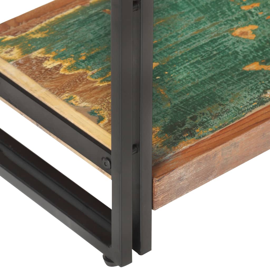 tv-skab 120x30x40 cm massivt genbrugstræ og stål