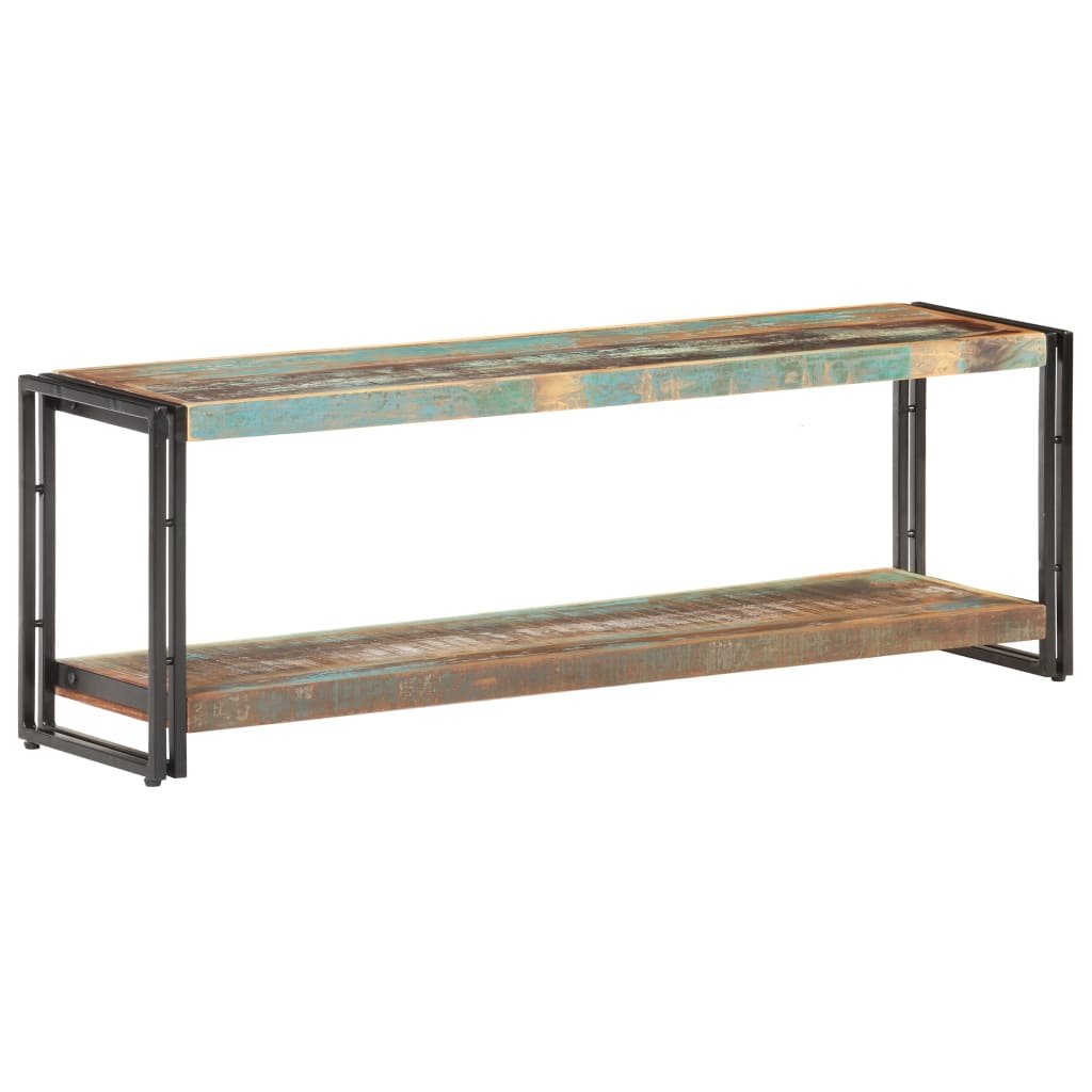 tv-skab 120x30x40 cm massivt genbrugstræ og stål