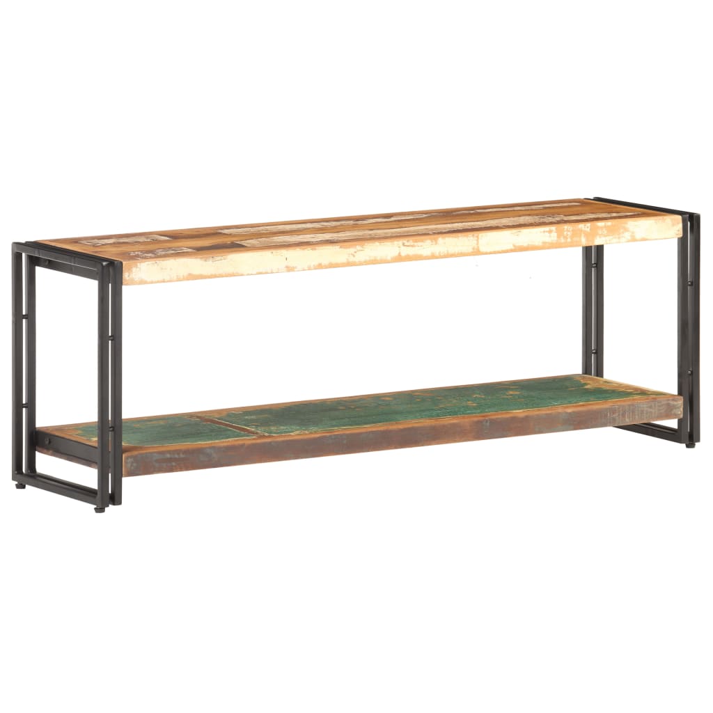 tv-skab 120x30x40 cm massivt genbrugstræ og stål