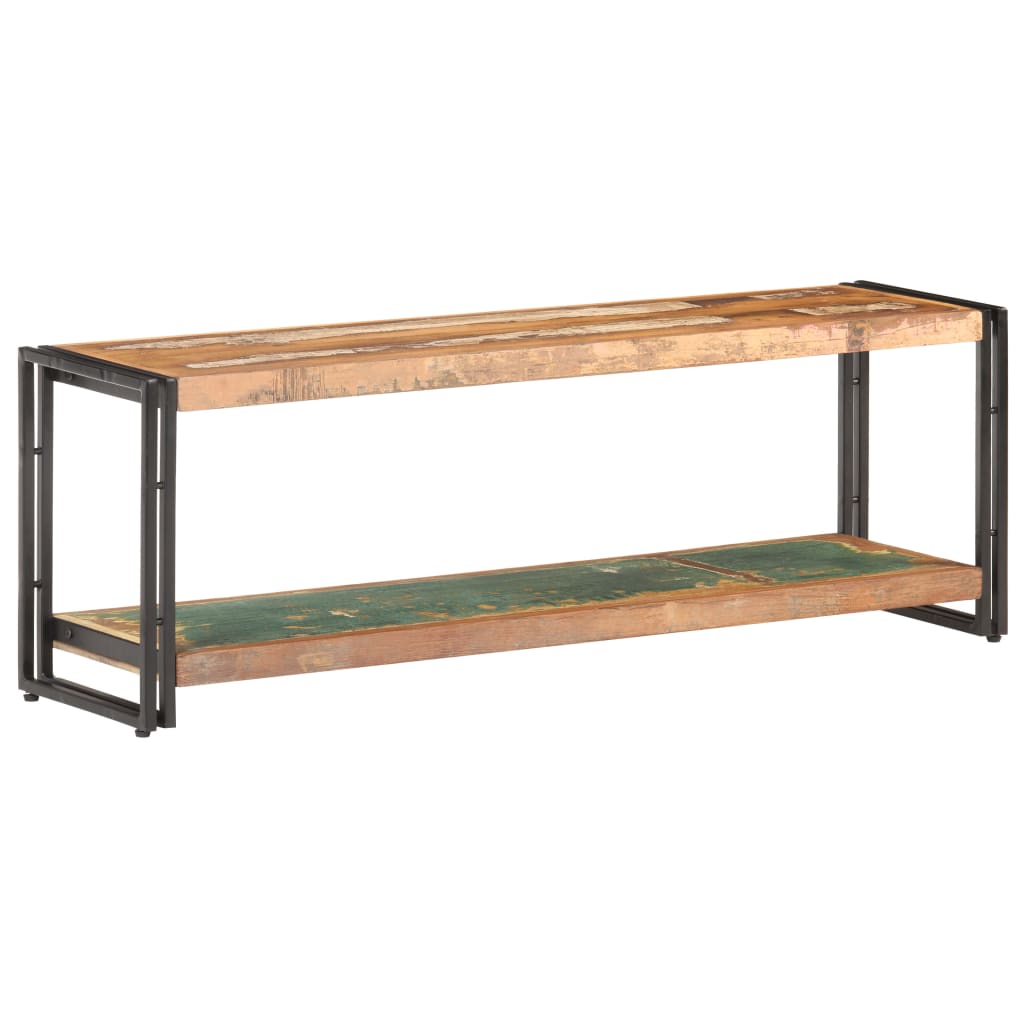 tv-skab 120x30x40 cm massivt genbrugstræ og stål