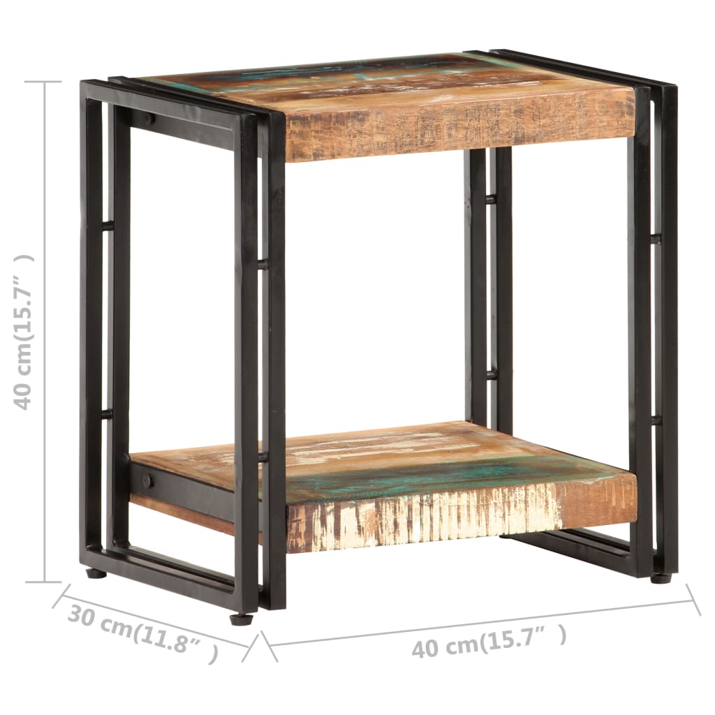 sidebord 40x30x40 cm massivt genbrugstræ
