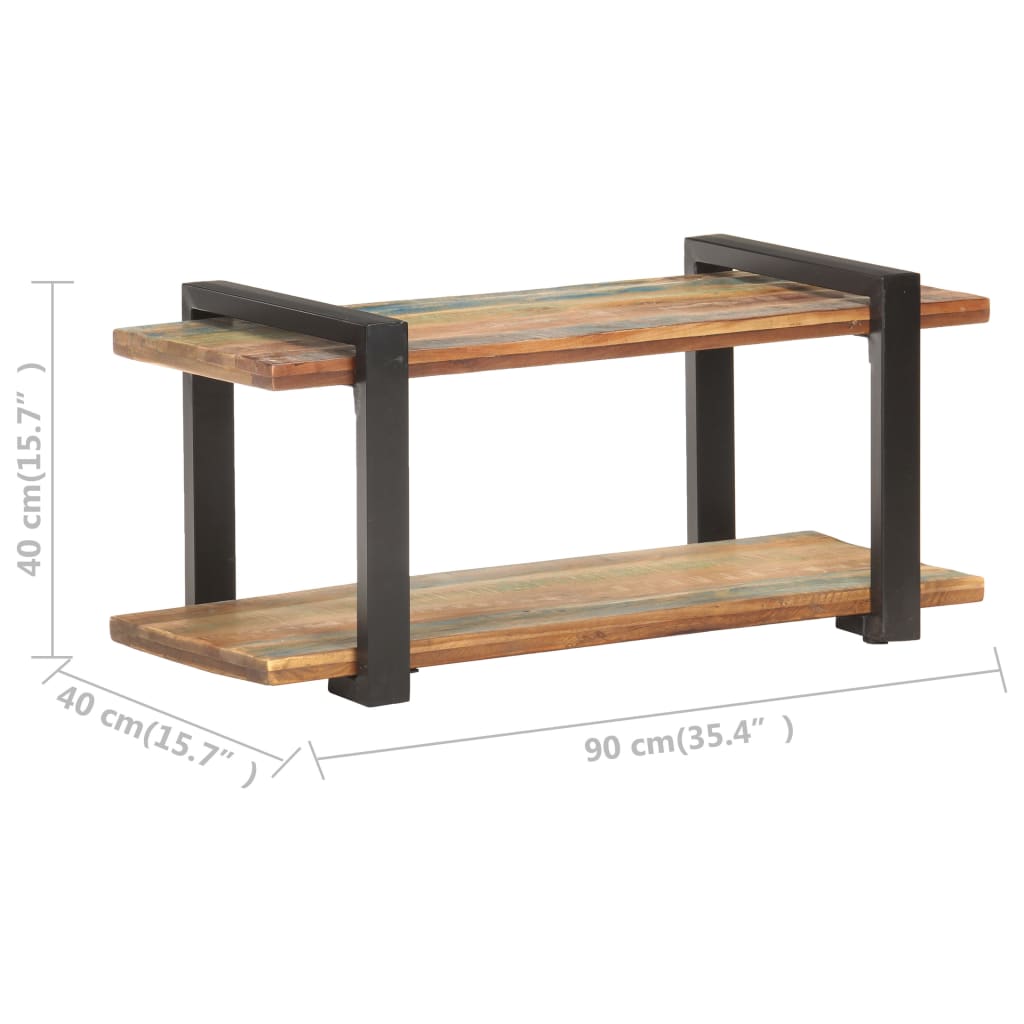 tv-skab 90x40x40 cm massivt genbrugstræ