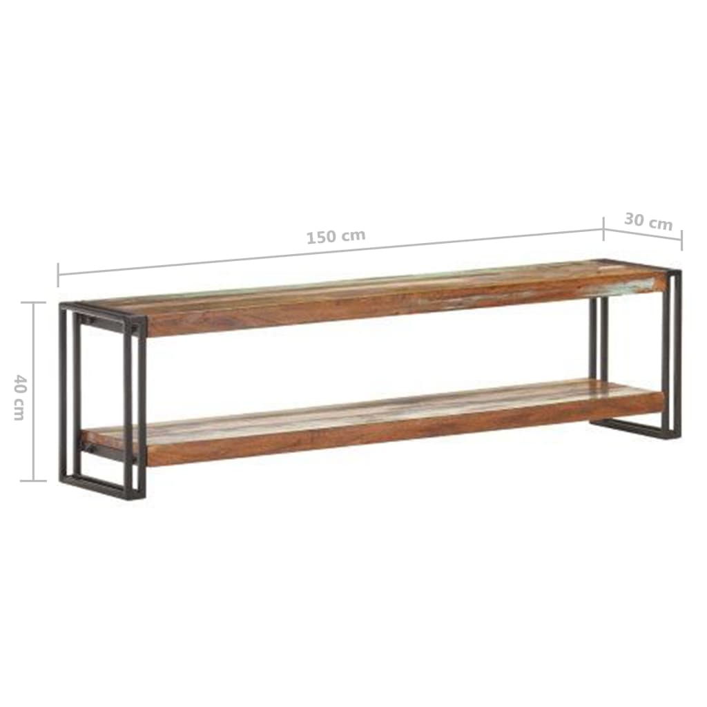 tv-skab 150x30x40 cm massivt genbrugstræ
