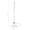industriel hængelampe 58 cm E27 hvid
