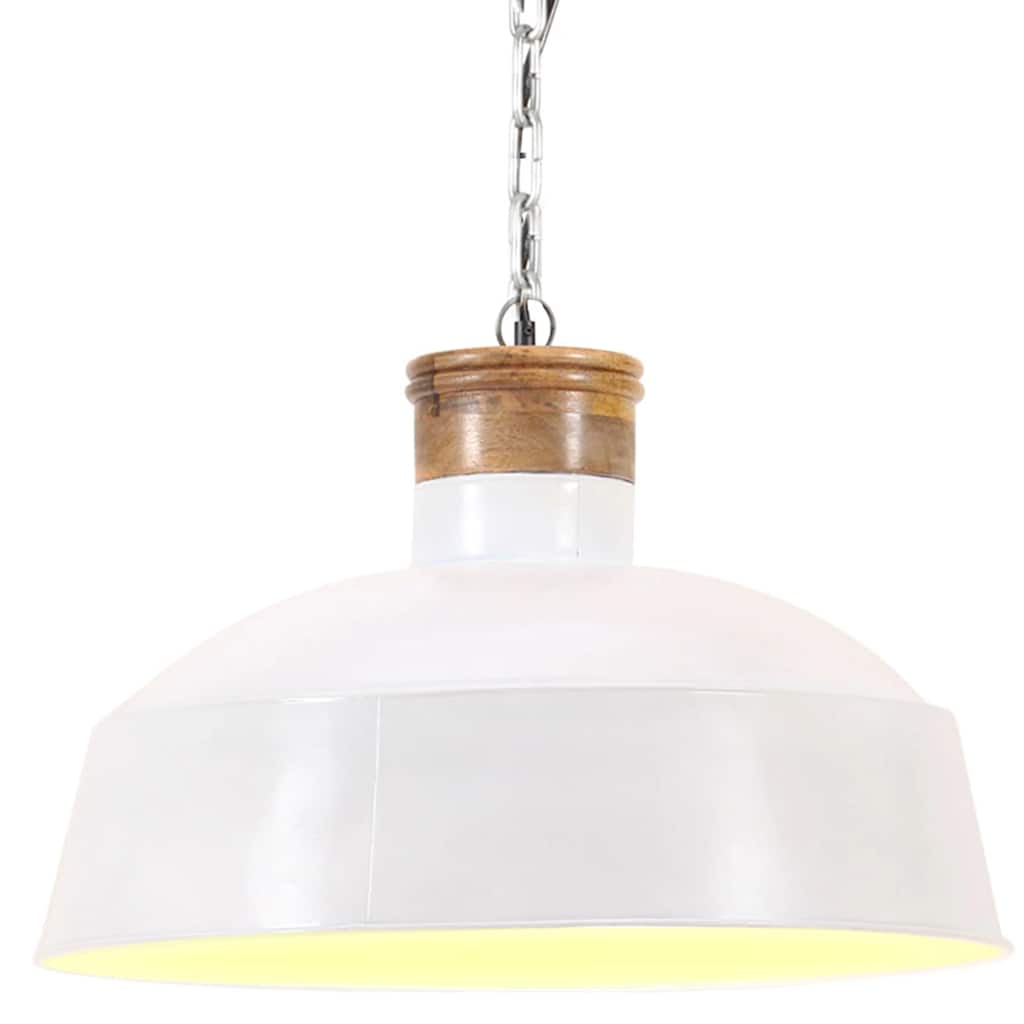industriel hængelampe 42 cm E27 hvid