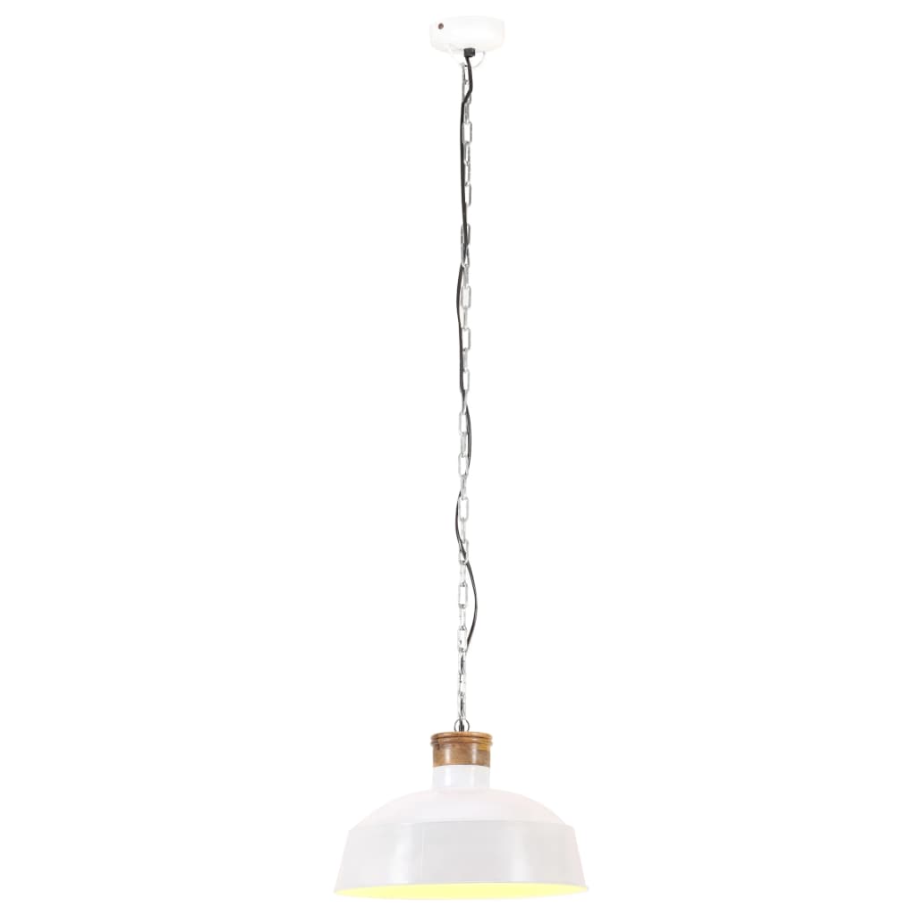 industriel hængelampe 42 cm E27 hvid