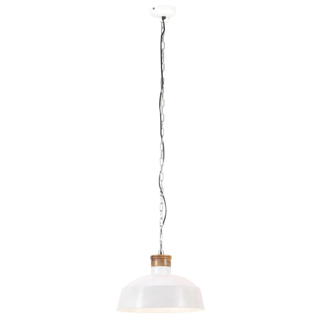 industriel hængelampe 42 cm E27 hvid