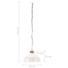 industriel hængelampe 42 cm E27 hvid