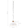 industriel hængelampe 32 cm E27 hvid