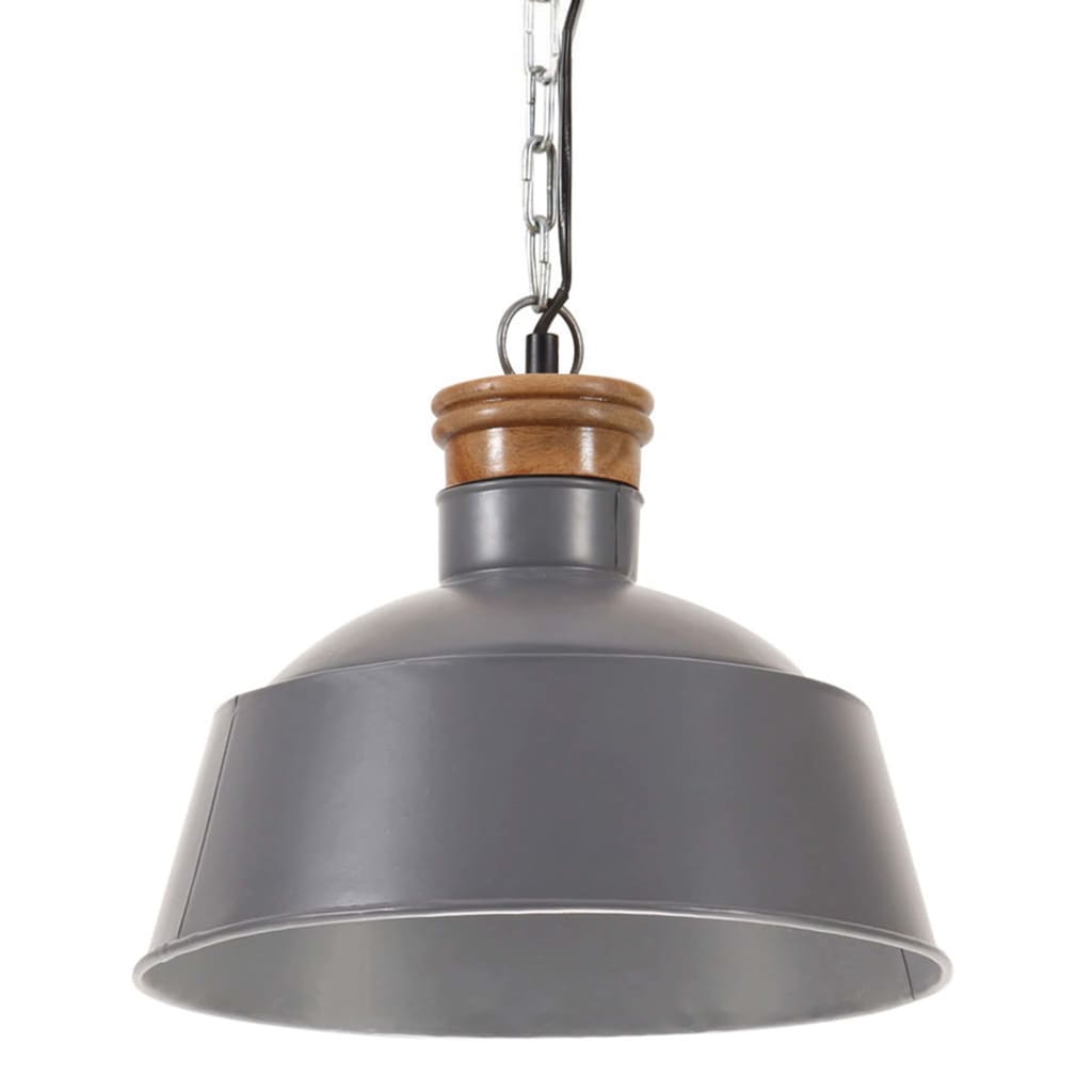industriel hængelampe 32 cm E27 grå
