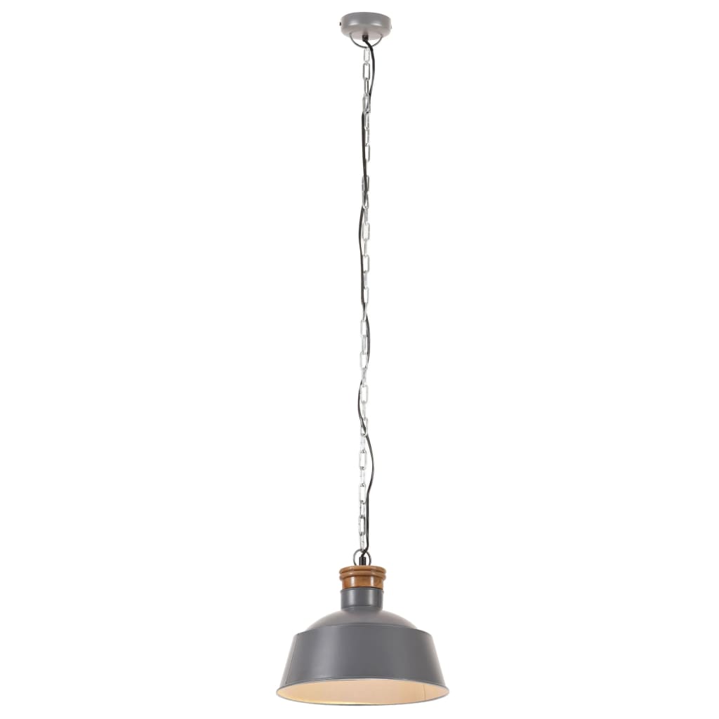 industriel hængelampe 32 cm E27 grå