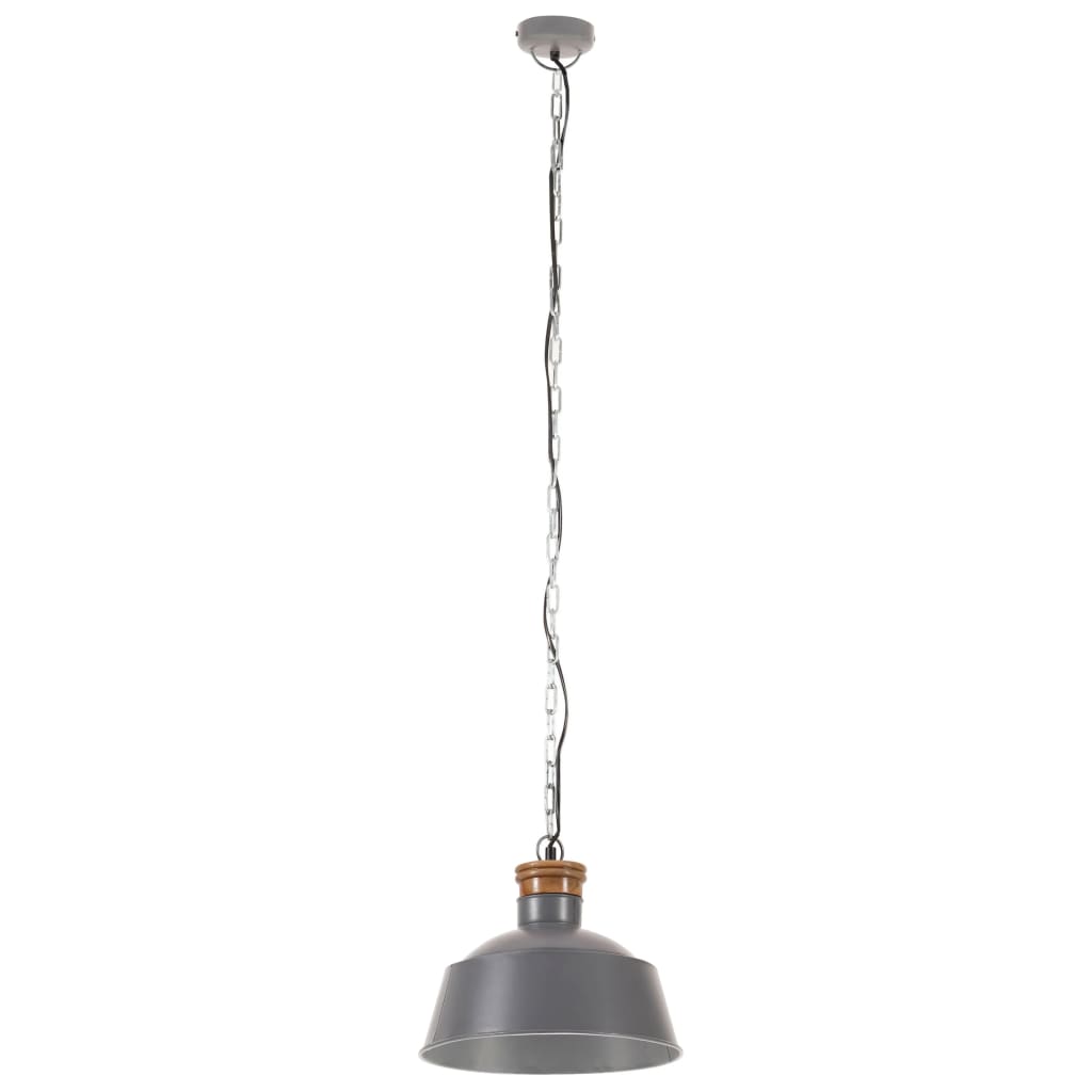industriel hængelampe 32 cm E27 grå