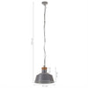 industriel hængelampe 32 cm E27 grå