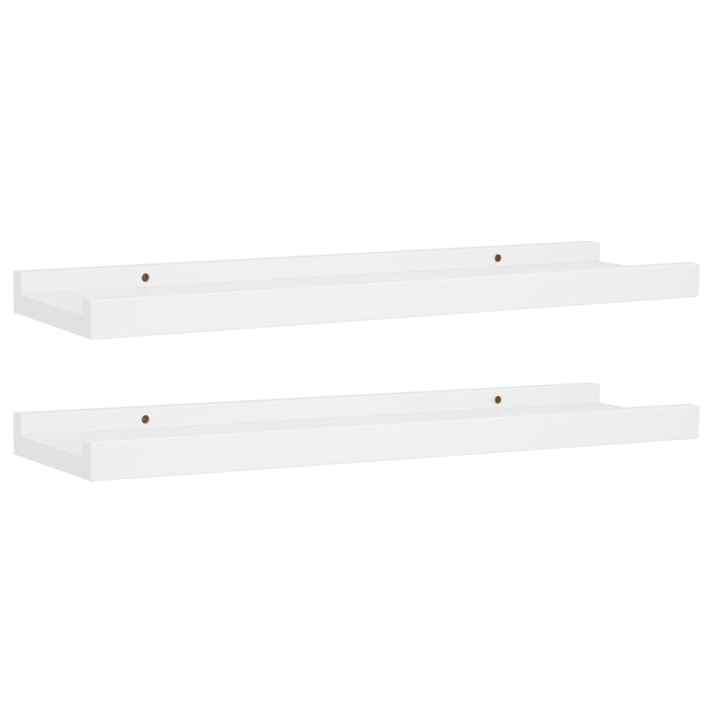 gallerihylder 2 stk. 40x9x3 cm MDF hvid