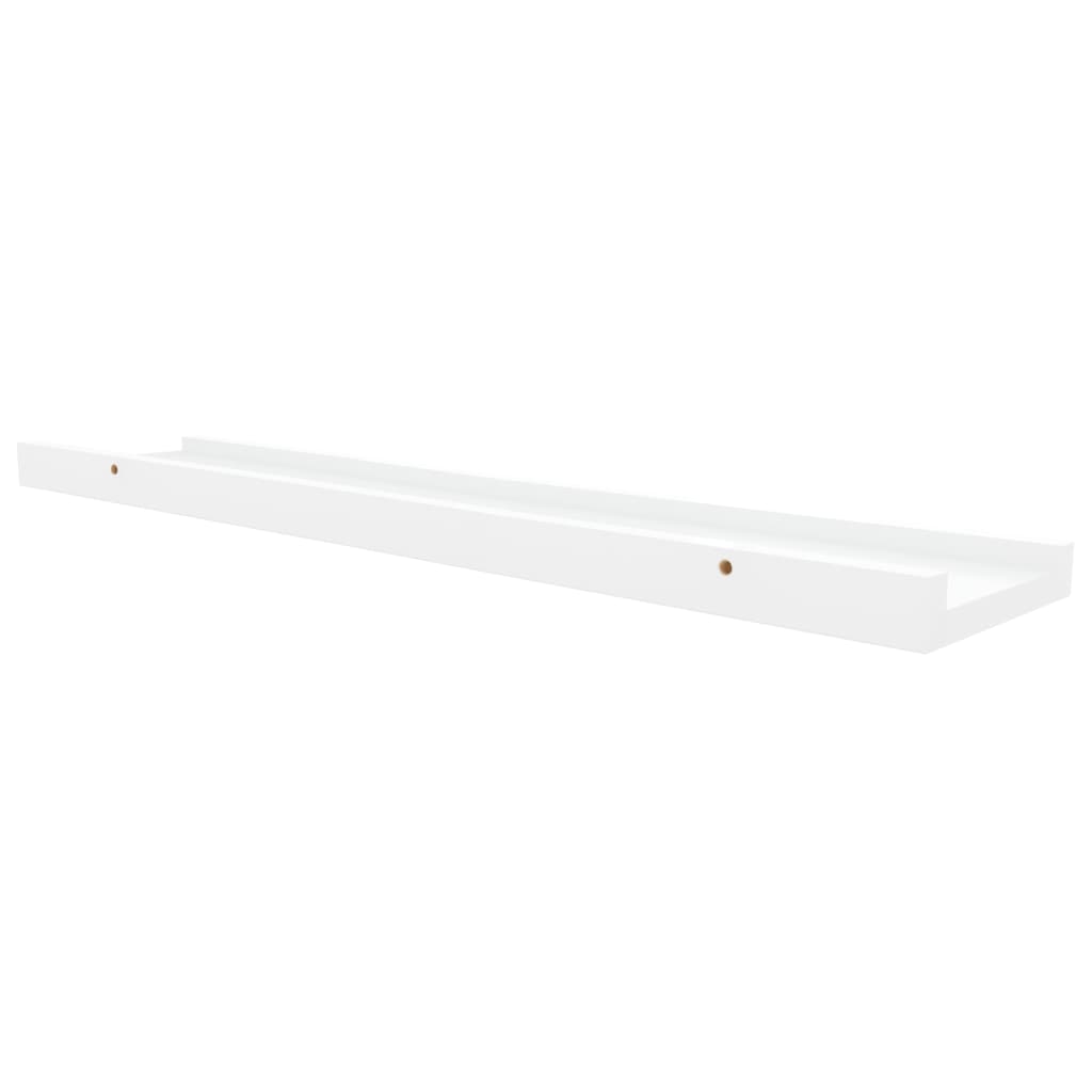 gallerihylder 2 stk. 60x9x3 cm MDF hvid