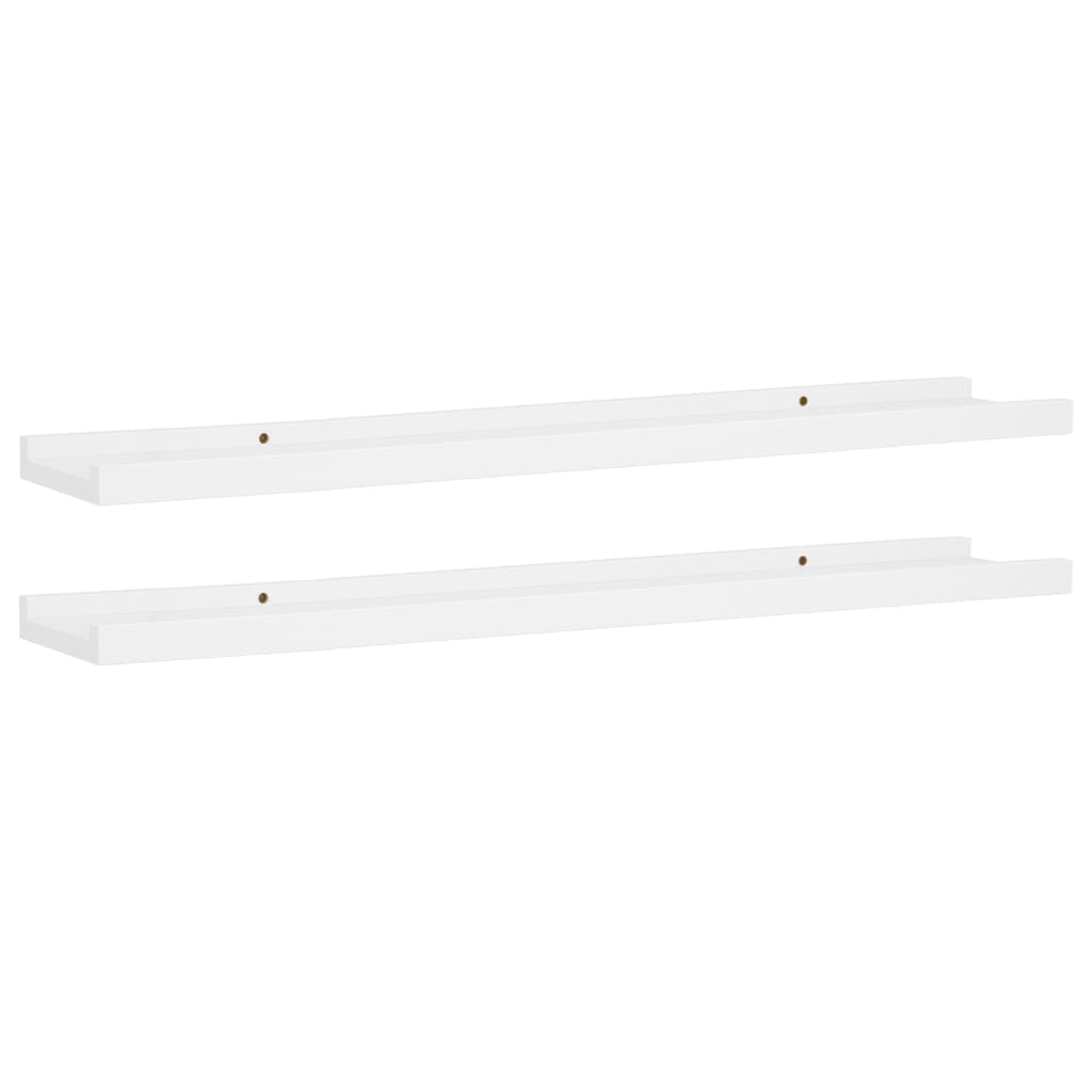 gallerihylder 2 stk. 80x9x3 cm MDF hvid