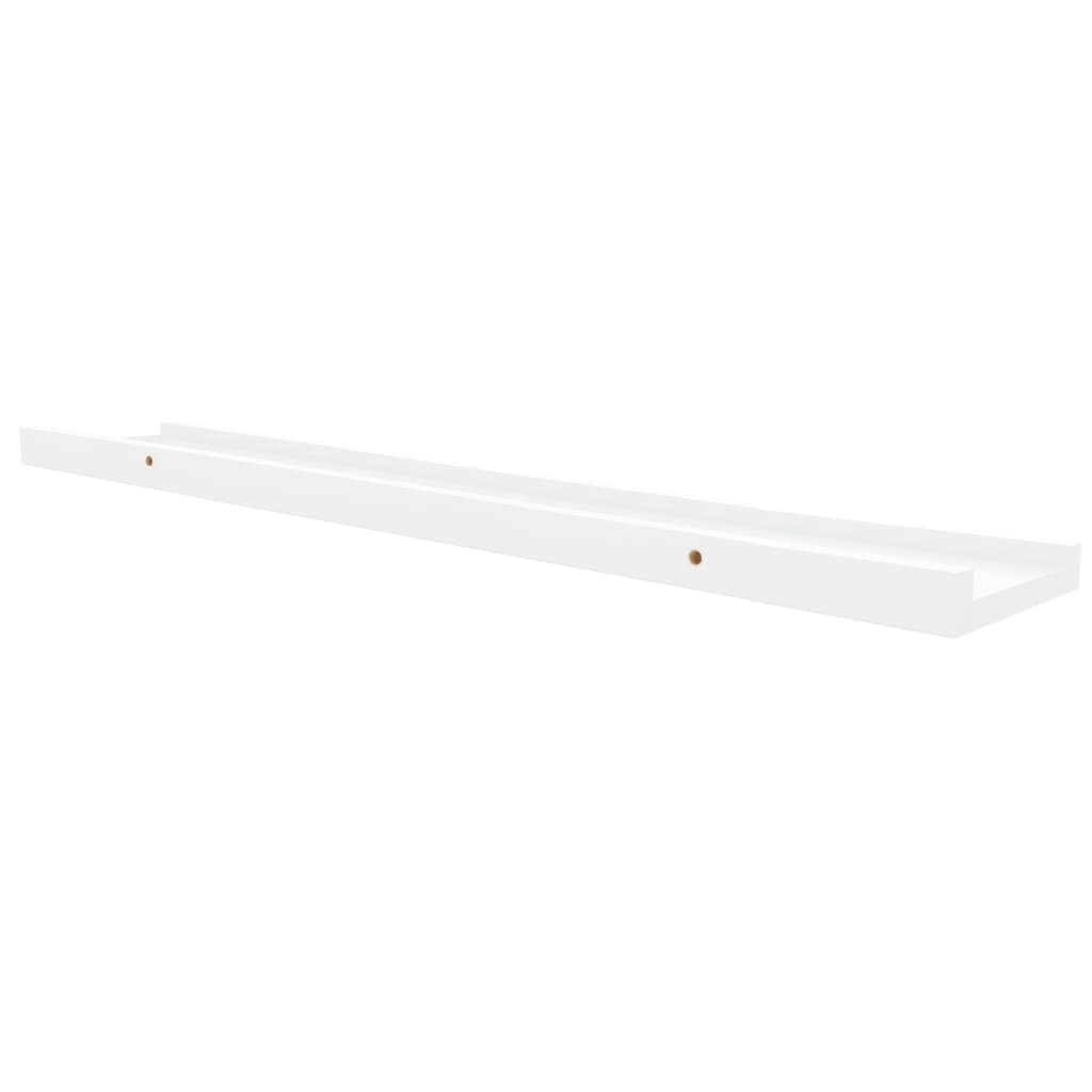 gallerihylder 2 stk. 80x9x3 cm MDF hvid