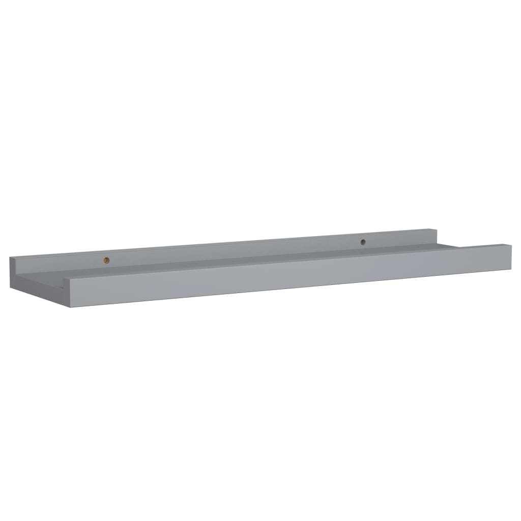 gallerihylder 2 stk. 40x9x3 cm MDF grå