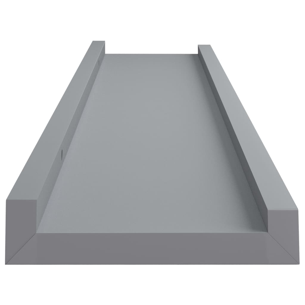 gallerihylder 2 stk. 40x9x3 cm MDF grå