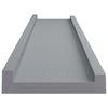 gallerihylder 2 stk. 40x9x3 cm MDF grå