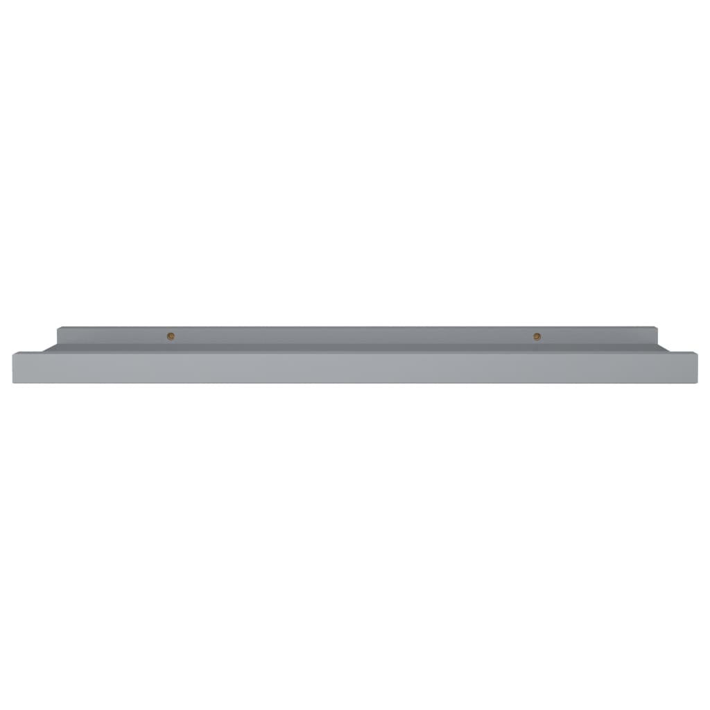 gallerihylder 2 stk. 60x9x3 cm MDF grå