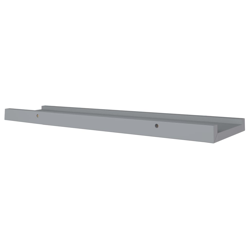 gallerihylder 2 stk. 60x9x3 cm MDF grå