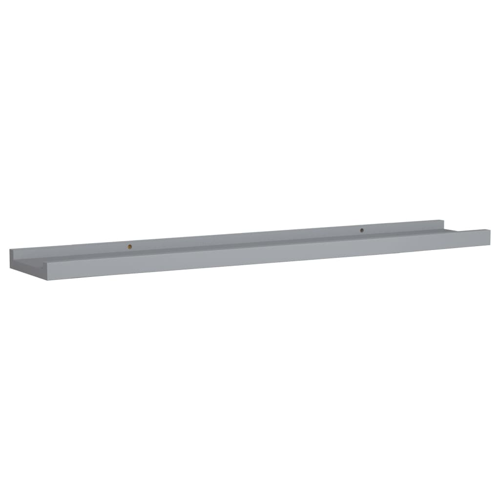 gallerihylder 2 stk. 80x9x3 cm MDF grå