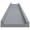 gallerihylder 2 stk. 80x9x3 cm MDF grå