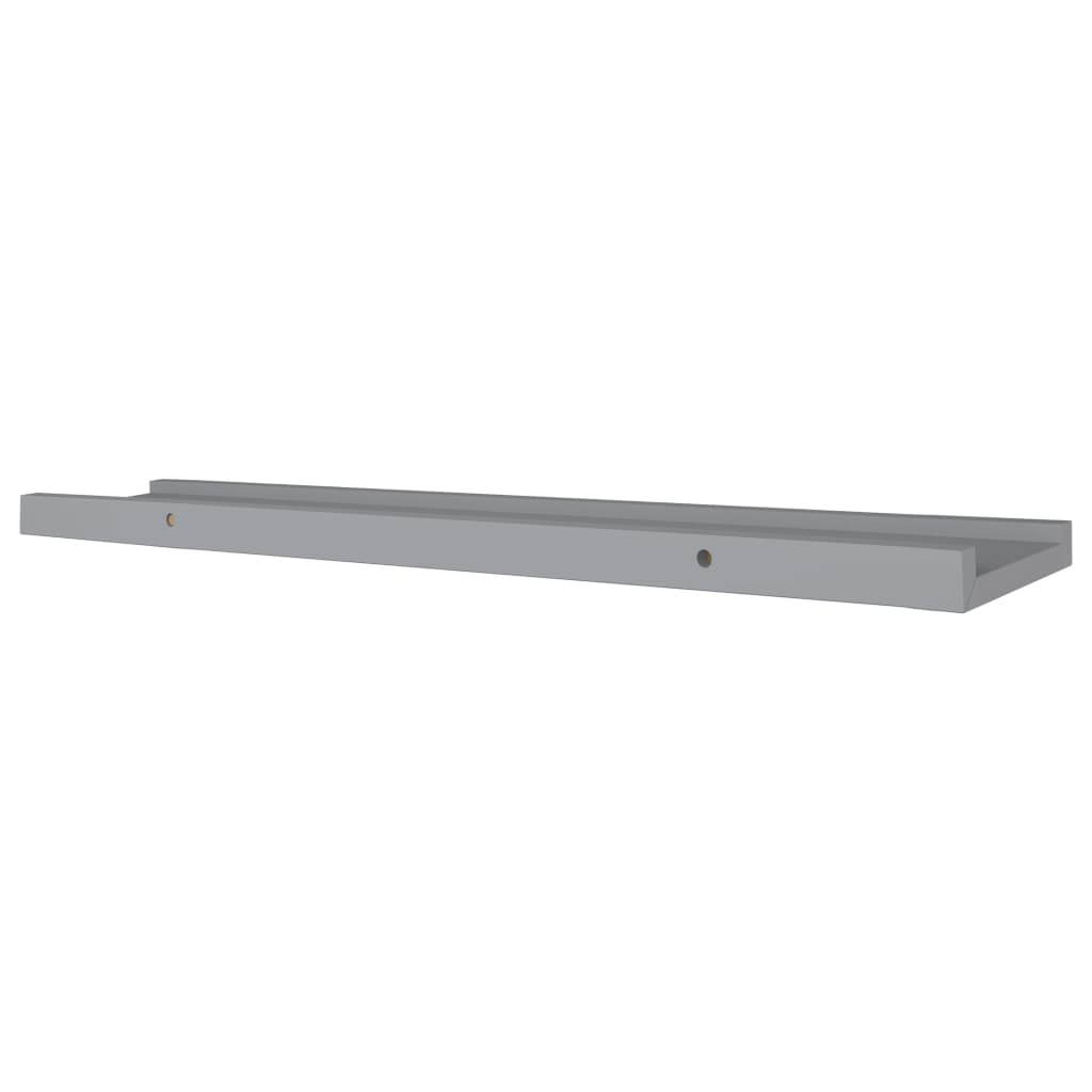 gallerihylder 2 stk. 80x9x3 cm MDF grå