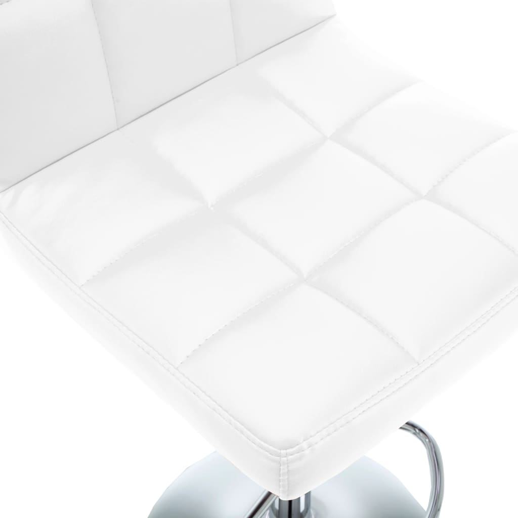 barstole 2 stk. kunstlæder hvid