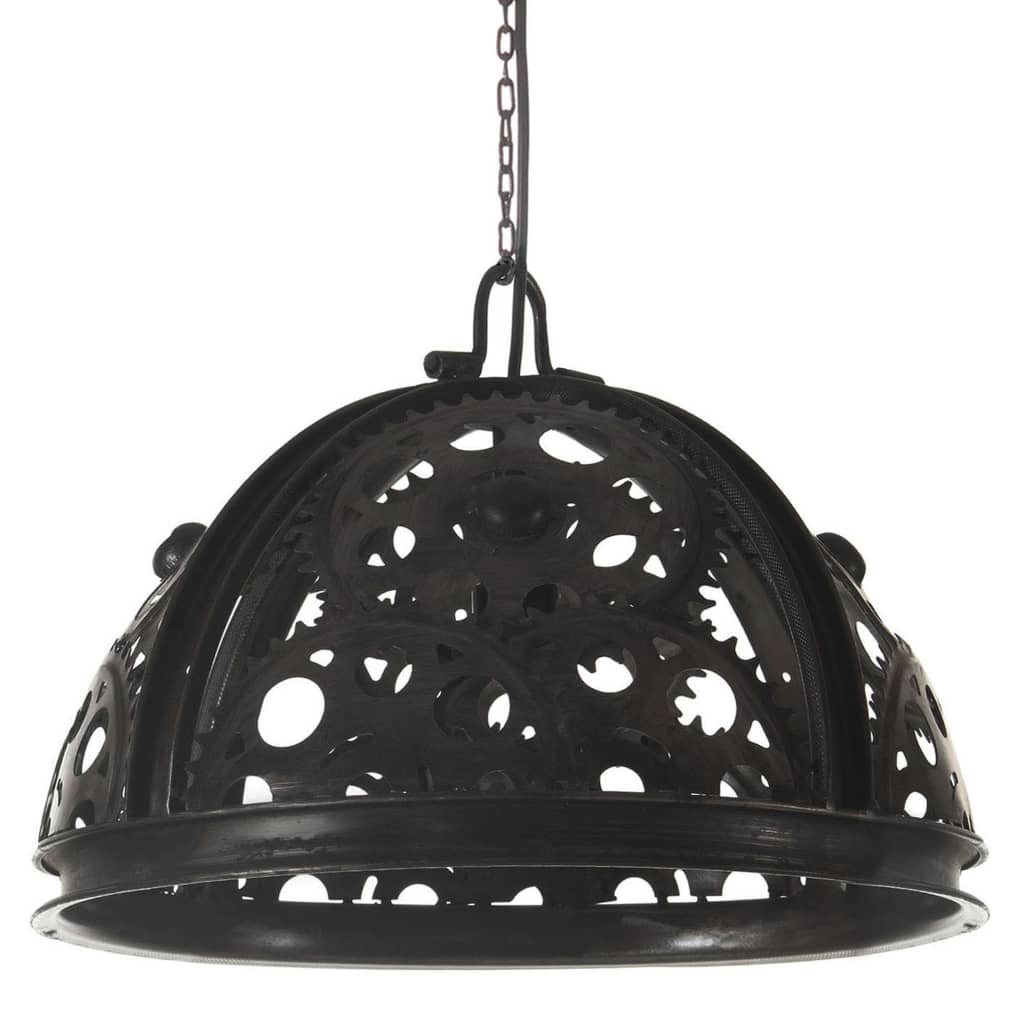 industriel loftlampe med kæde og hjul 45 cm E27