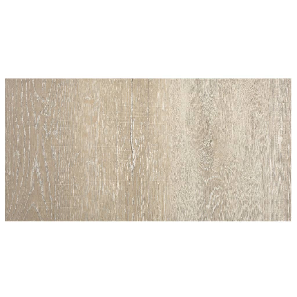 selvklæbende gulvbrædder 55 stk. 5,11 m² PVC beige