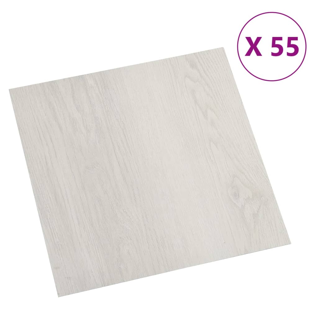 selvklæbende gulvbrædder 55 stk. 5,11 m² PVC beige