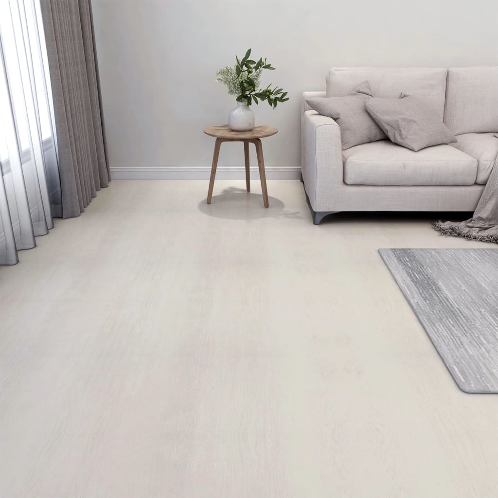 selvklæbende gulvbrædder 55 stk. 5,11 m² PVC beige