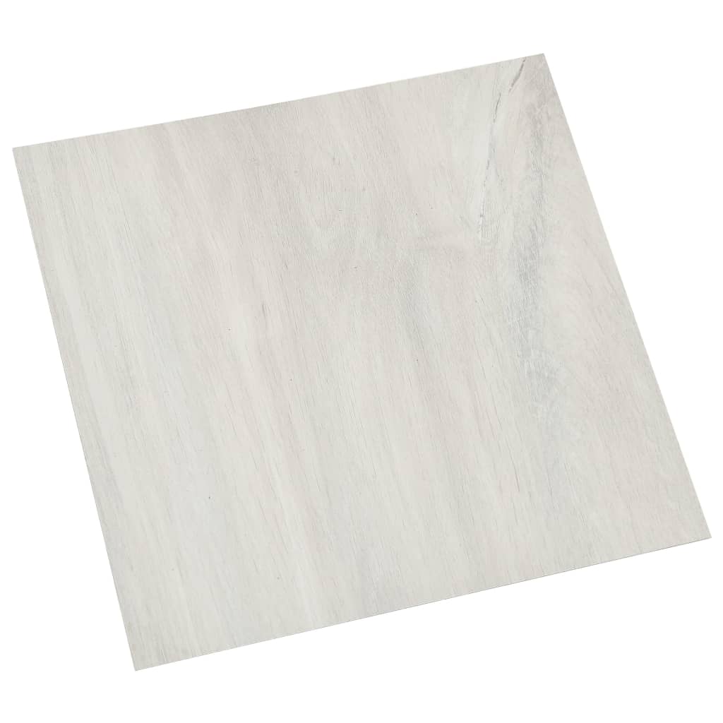 selvklæbende gulvbrædder 55 stk. 5,11 m² PVC cremefarvet