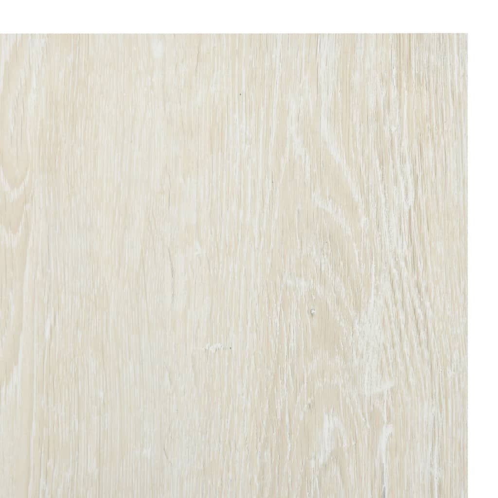 selvklæbende gulvbrædder 55 stk. 5,11 m² PVC cremefarvet