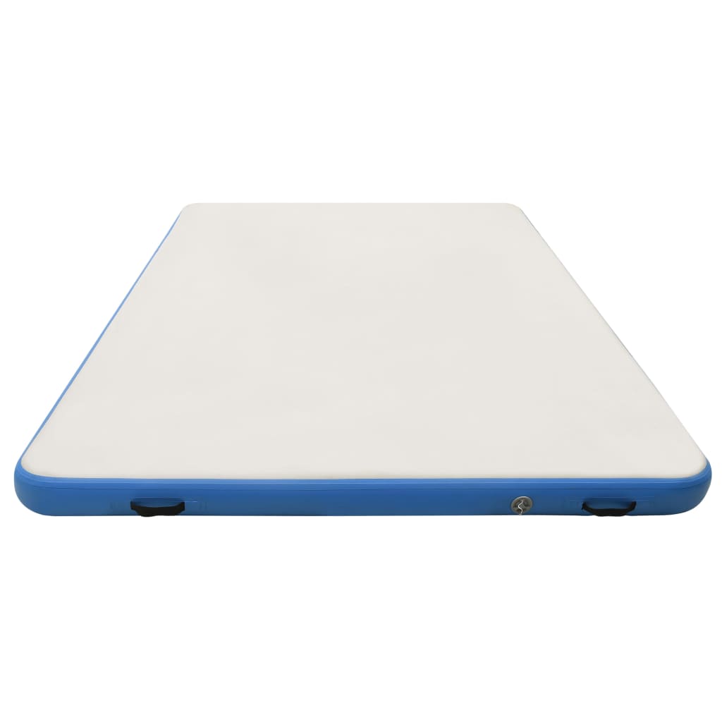 oppustelig platform 200x150x15 cm blå og hvid
