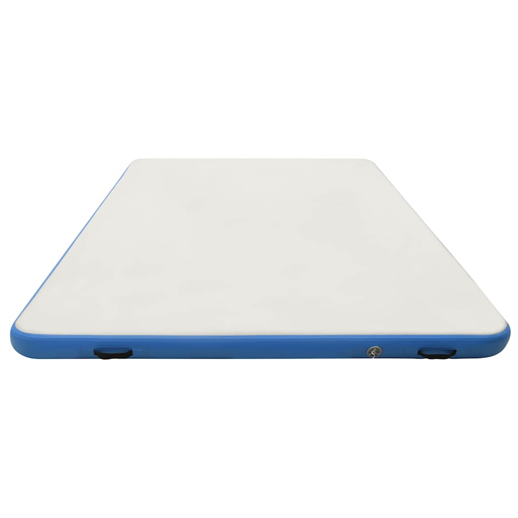 oppustelig platform 300x300x15 cm blå og hvid