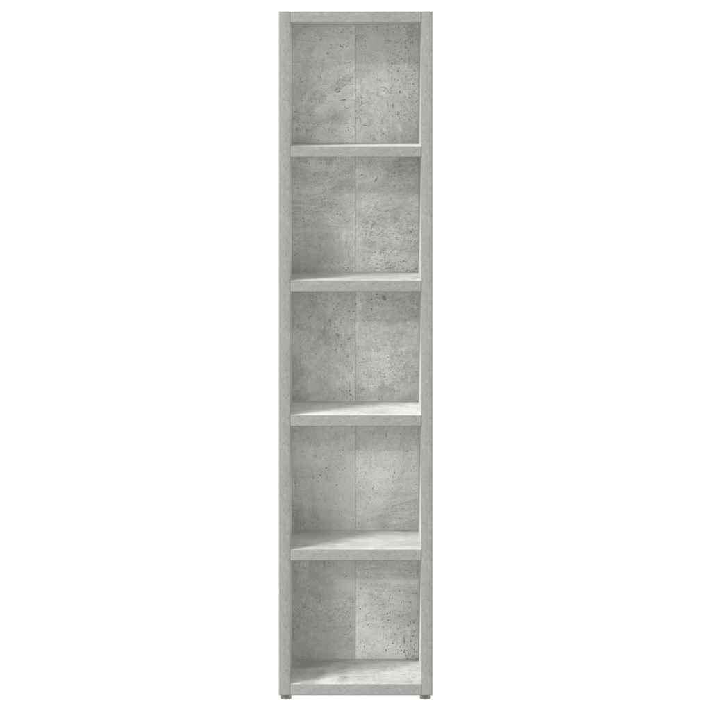 CD-reoler 2 stk. 21x16x93,5 cm spånplade betongrå