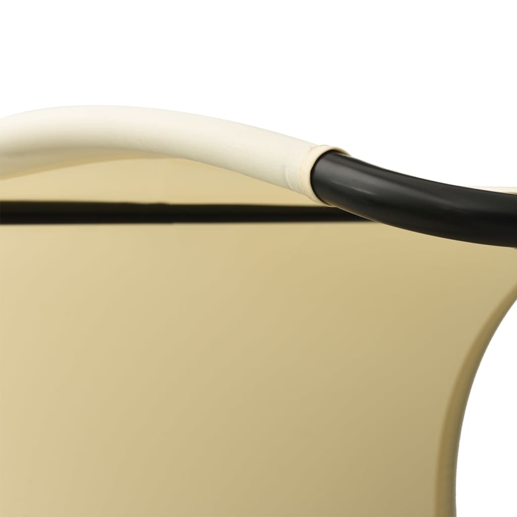 dobbelt solseng med baldakin textilene grøn og cremefarvet