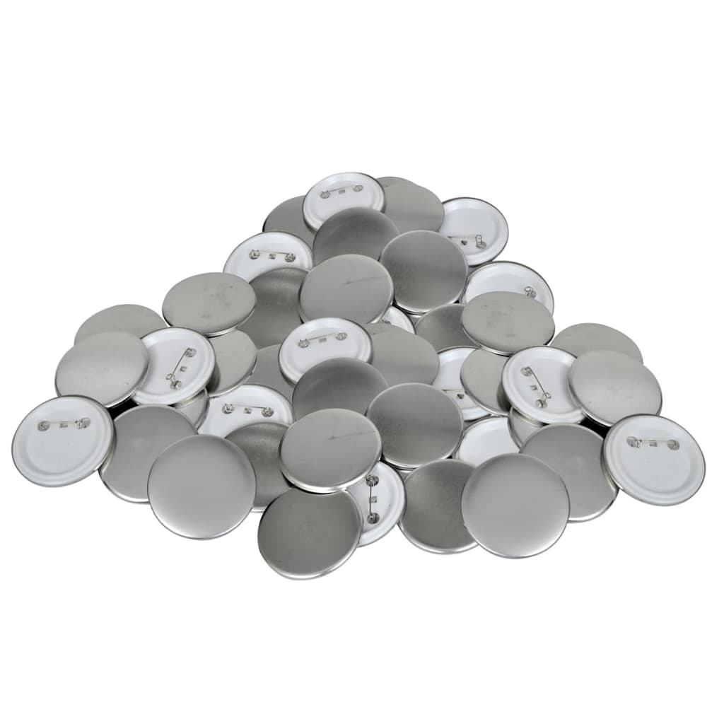 badgemaskine med 500 knapdele med nål bagpå drejematrice 25 mm